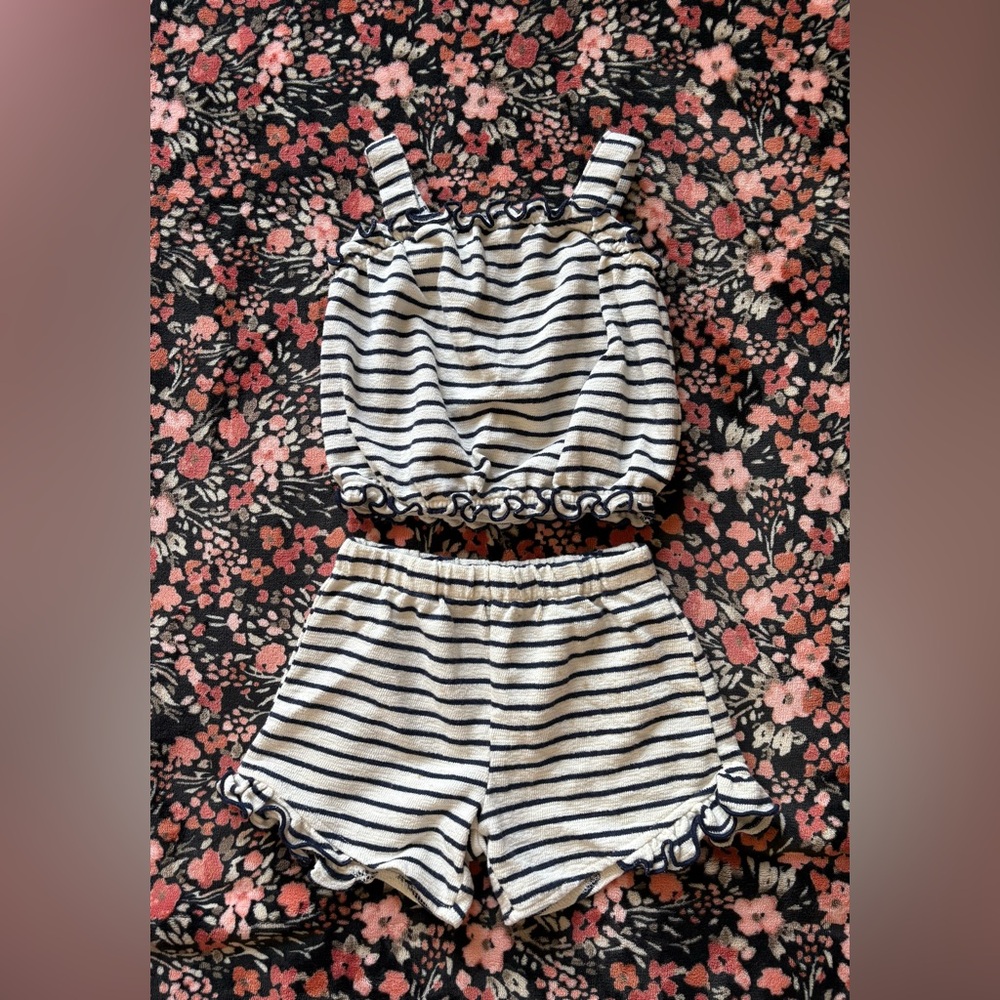 Striped Tank and Shorts Set